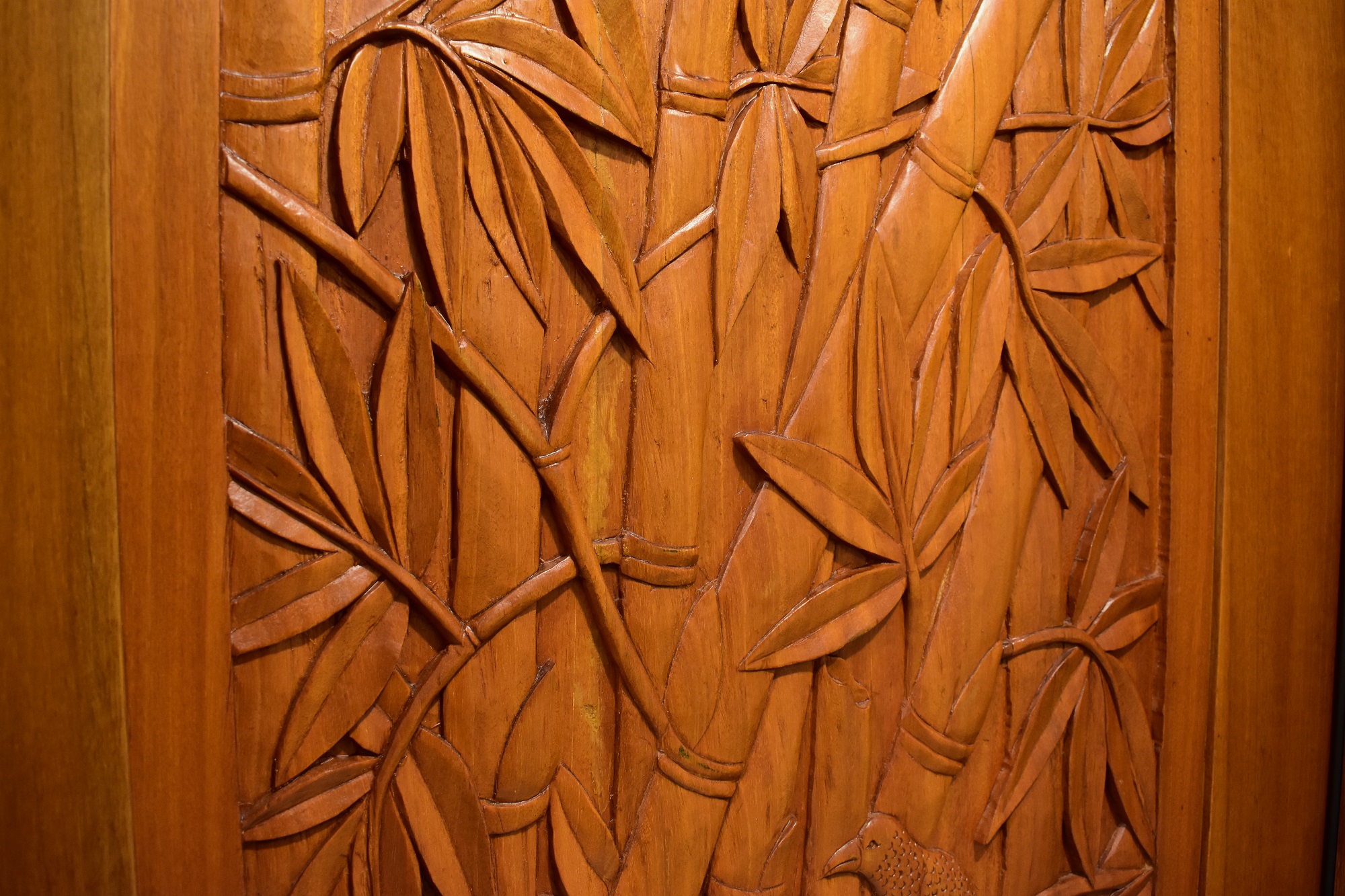 Orchid Carved Door Hilo Beach House