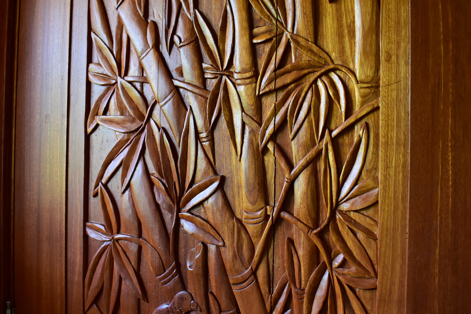 Plumeria Room Carved Door